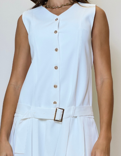 VESTIDO CON CINTURON FRIME PARIS