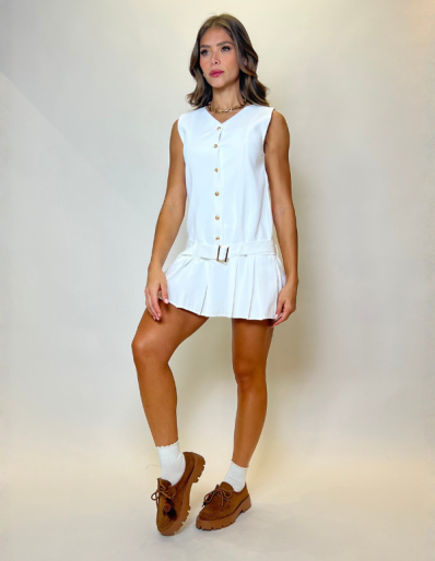 VESTIDO CON CINTURON FRIME PARIS