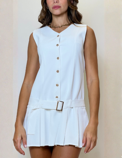 VESTIDO CON CINTURON FRIME PARIS